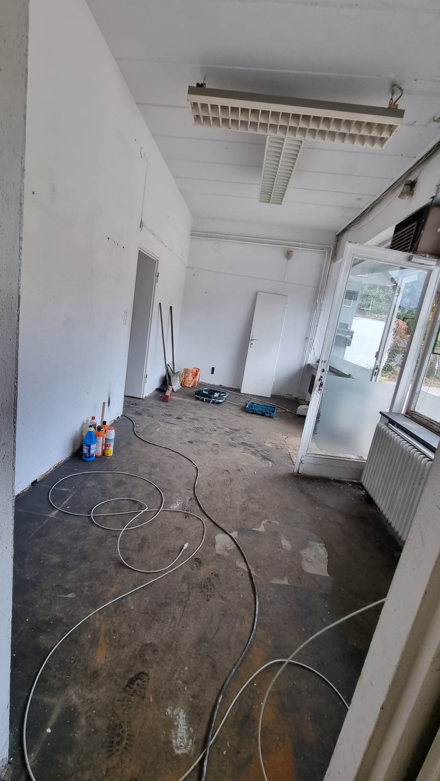 Werkstattraum vor der Sanierung