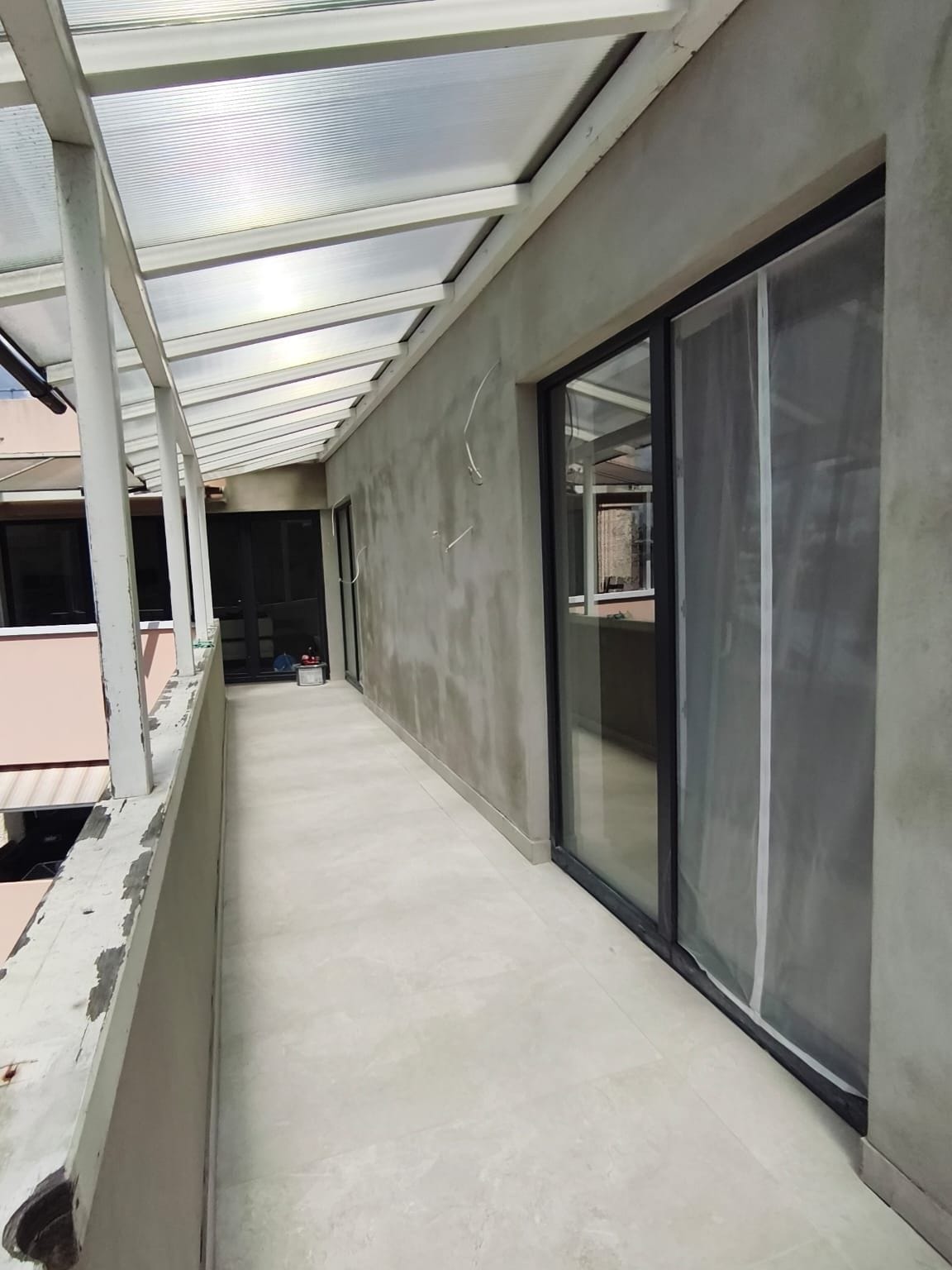 Luxussanierung Penthouse, Ottobrunn: Terrasse, vorher
